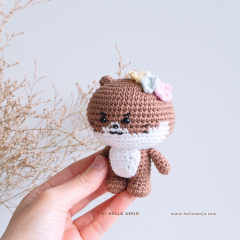Floral Otter Crochet Pattern amigurumi pattern by Hello Amijo
